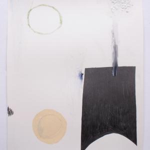 uu69, 2022. Barra de óleo, grafito y técnica mixta sobre papel. 70.5 x 55 cm. DB-0070