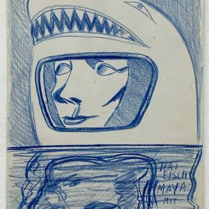Sem título, 2021. Técnica mixta sobre papel. 29 x 21 cm. GP-0169