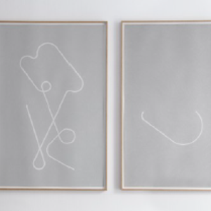 LECTURA I, II, 2018. Crayon sobre papel canson 250gr. 106 x 76 x 3,5 cm. FA-0012