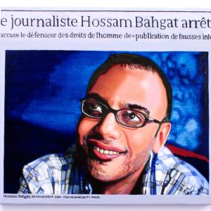 HOSSAM BAHGAT, SEGÚN FOTOGRAFÍA DE COLIN McCONNELL / GETTY IMAGES, 2016. Óleo sobre lino. 38 x 41 cm