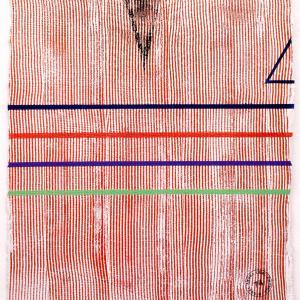YANNICK NOAH, 2017. Acrílico y acuarela sobre papel. 37 x 30.5 cm