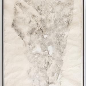Pieles del Ártico II, 2024. Frottage sobre papel Gampi. 185 x 91 cm. IH-0084