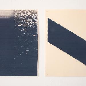 ST (LP-5292a), 2025.&nbsp;Filamento PLA impreso sobre tela. 29.5 x 23.6 cm c/u. CV-0018