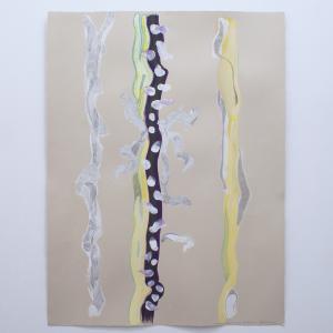 Petrified reef, 2024.&nbsp;T&eacute;cnica mixta sobre papel. 87 x 67 cm (enmarcada) / 76 x 57 cm. JH-0095