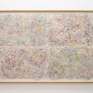 Permian Basin, 2025.&nbsp;T&eacute;cnica mixta sobre pape japon&eacute;s. 146 x 206 cm (enmaracada) / 136 x 196 cm. JH-0162