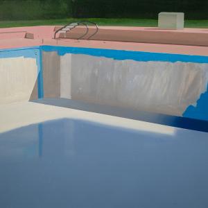 Piscina, 2026. &Oacute;leo sobre lino. 70 x 100 cm. JSO-0045